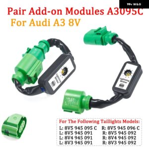 2個 ウィンカー インジケーター LED テールライト アドオン モジュール ケーブル ワイヤー ハーネス アウディ A3 8V ダイナミック 左右 テールライト - a3095c