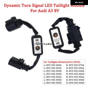 2個 ウィンカー インジケーター LED テールライト アドオン モジュール ケーブル ワイヤー ハーネス アウディ A3 8V ダイナミック 左右 テールライト - a3095abd