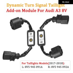 2個 ウィンカー インジケーター LED テールライト アドオン モジュール ケーブル ワイヤー ハーネス アウディ A3 8V ダイナミック 左右 テールライト - a3091a