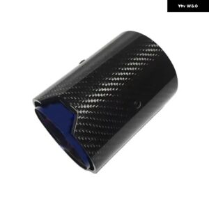 1ピース シルバー M2 M3 M4 M5 M6 パフォーマンス カーボン エキゾースト チップ BMW F87 F80 F82 F83 F90 マフル ノズル テール - bluing　63mm-93mm