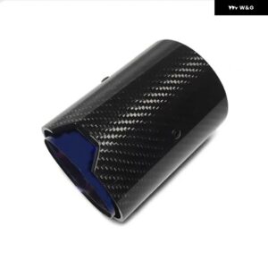 1ピース シルバー M2 M3 M4 M5 M6 パフォーマンス カーボン エキゾースト チップ BMW F87 F80 F82 F83 F90 マフル ノズル テール - bluing　60mm-93mm