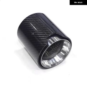 1ピース シルバー M2 M3 M4 M5 M6 パフォーマンス カーボン エキゾースト チップ BMW F87 F80 F82 F83 F90 マフル ノズル テール - silver　60mm-93mm