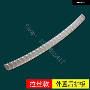 フォルクスワーゲン ティグアン MK2 2017 2018 2019~2024 ステンレス リア バンパー プロテクター トランク リアガード トレッドプレート トリム - external silvery