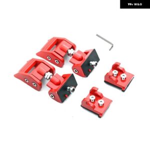 2個入り 車 エンジン フードラッチロックキャッチカバー キット ジープ ラングラー JK 2007-2018 JL JLU グラディエーター JT 2018-2021 オートアクセサリー - Red