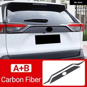 トヨタ RAV4 2019 - 24 XA50 ハイブリッド リアテール トランク ドアアッパーストリップ トリム カバー 外装 アクセサリー - A and B Carbon