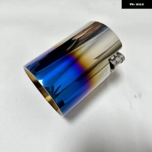 カーパーツ マフラー テールスロートサプレッサー テールビル ステンレス チタンブラック M2 M3 M4 M5 M6 BMW F87に適合 - blue 60mm-89mm