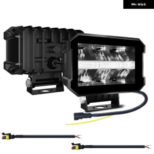 100W LED 車用ワークライト 高輝度 DRL スポットライト 10000LM 6000K オートオフロード SUV ヘッドライト トラック 運転用 フォグランプ ヘッドランプ 30V - 2pcs