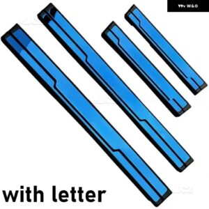 日産 アリアアクセサリー ステンレス クロームドアシルキックプレートガードペダル プロテクター スタイリング - Blue