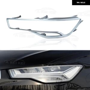 アウディ A6 C7 2016 2017 2018 LED 車用 ヘッドライト インテリア フレーム フロント ヘッドランプ 装飾 ランプ ホルダー - 1pcs Left light