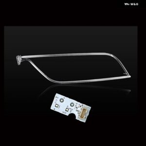 アウディ Q5 2013-2018 LED DRL 車用 ヘッドライト ライトガイドプレート 光源ボード チップボード ライトガイド チューブ エンジェルアイ - F-type Right light