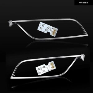 アウディ Q5 2013-2018 LED DRL 車用 ヘッドライト ライトガイドプレート 光源ボード チップボード ライトガイド チューブ エンジェルアイ - F-type Pair light