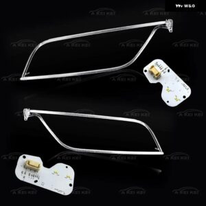 アウディ Q5 2013-2018 LED DRL 車用 ヘッドライト ライトガイドプレート 光源ボード チップボード ライトガイド チューブ エンジェルアイ - H-type Pair light