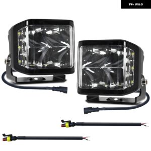 LEDホワイト作業灯 100W 10000LM 超高輝度 オフロード フォグランプ トラック SUV ボート作業灯 夜間ランニング用ランプ 12V 24V - 2pcs