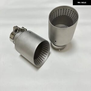 排気ノズル マット ステンレス 大口径101MM 114MMオープンカーマフラー システム AKカーマフラー トリム - 51mm-101mm