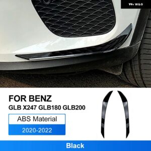 メルセデス ベンツ GLB X247 GLB180 GLB200 2020 2021 2022 フロント バンパー フォグランプ カバー リップスプリッター スポイラー アクセサリー - black