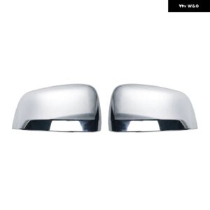 カーボングレインカーサイドドアバックミラー カバー トリム ジープ グランド チェロキー 2011-2020 2018 19 17 16 15 14 WK2アクセサリー - Silver a pair