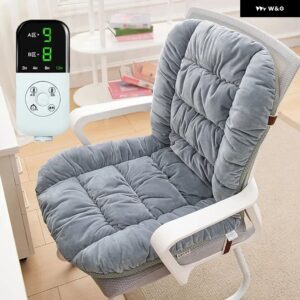 シートヒーター パッド 付き オフィスチェア 電気ヒーター クッション 9段階温度 サーモスタット内蔵マット - GRAY