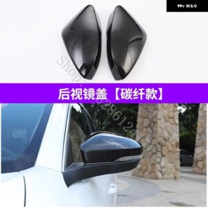 VW フォルクスワーゲン T-ROC 2018 2019~2022 ABS バックミラー 装飾 / バックミラー カバー トリム カーアクセサリー - Carbon fiber pattern