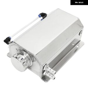 クーラント オーバーフロー タンク アルミ 合金 2L容量 汎用 ラジエーター リザーバー タンク ほとんど車 - Silver