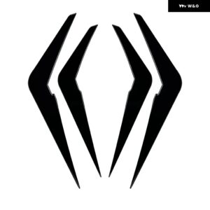 BMW X5 G05 LCI Mスポーツ 2023+ フロント バンパー フロントウィンドナイフスポイラー エアベント カスタム 外装 カー ステッカー - Glossy Black