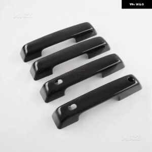 フォード F150 2021 2022 アクセサリー カーボン カーサイド ドアハンドル カバー ドアハンドル プロテクター ステッカー トリム 外装 スタイリング - black