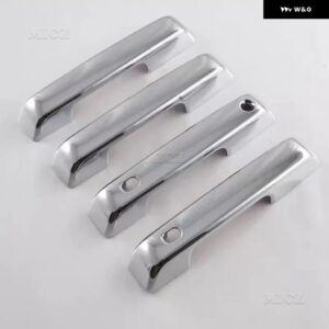 フォード F150 2021 2022 アクセサリー カーボン カーサイド ドアハンドル カバー ドアハンドル プロテクター ステッカー トリム 外装 スタイリング - Silver