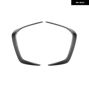 BMW 2シリーズ クーペ G42 Mスポーツ 2022+ 光沢フロント バンパー エアナイフ フォグランプ ライト トリム カバー フロントウインドナイフ スポイラー - Carbon-Black