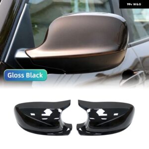 BMW X1 E84 X3 F25 2010 - 13 車用 バックミラー サイドミラー カバー ウィングキャップ 外装 ドア ハウジング シェル トリム ABS カーボン - Bright Black