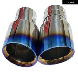 1PPCS 排気ノズル ステンレス メッキ ブルー 大口径 101MM 114MM オープンカーマフラー システム AKテールノズル - 51mm-101mm