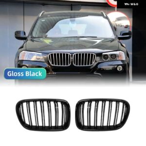 フロントセンターブラックワイドキドニーフード グリル BMW X3 F25 2010 - 13 - Gloss Black