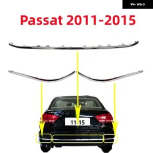 ABS リア バンパー トリム クローム トリム カーアクセサリー VW フォルクスワーゲン パサート セダン B7 2011 - 18 - Passat 3PCS