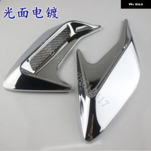 ゼネラルモーターズ サイド 装飾 エアインレット シャークフィン シミュレーションエア アウトレット エンジン フード フェイクエア アウトレット - Silver