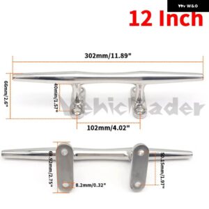 12インチ 高さ調整可能 丸型ロープボルト ボート用中空ベースクリート ー ボート用中空ベースクリート マリンヨットボート用 ステンレス - Only Cleat