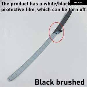 ボルボ XC60 2018 - 2025 カーアクセサリー カー スタイリング ステンレス リア バンパー プロテクター トランク リアガード トレッドプレート トリム - Black brushed 1PCS