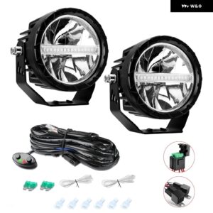 デイ運転用LED作業用 ヘッドライト バー車両用ライト6000KスポットコンボBARRA LED ヘッドライト ATV車 トラック オフロード4X4 - A Set