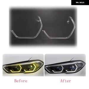 BMW X5 X6 G05 G06 2019-2022 ハイDRL カー ヘッドライト ライトガイドストリップ デイタイム ランニングライト チューブ デイリー ヘッドランプ DRL - 2cps left light