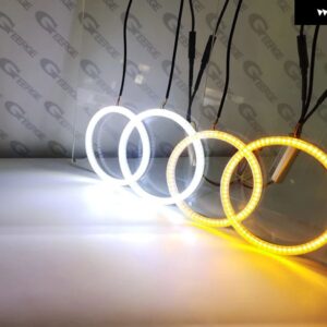 フォルクスワーゲン VW マルチバン T5 超高輝度 A/W スイッチバック デイライト ウィンカー SMD LED エンジェルアイキット ハローリング - White Amber