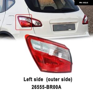 テールライト リア ブレーキライト ウィンカーライト フォグランプ テールランプ 日産 キャシュカイ 2008-2015 EU バージョン 26550-BR00A - Left Outer