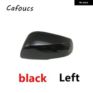 自動リバースバックミラー カバー ベースシェル ウィンカーライト ガラスレンズ フレーム ロアキャップ トヨタ シエナ2021 - 23 - A black left