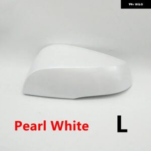 自動リバースバックミラー カバー ベースシェル ウィンカーライト ガラスレンズ フレーム ロアキャップ トヨタ シエナ2021 - 23 - A pearl white Left