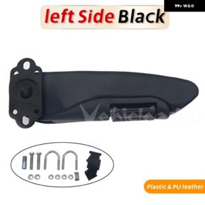 汎用 カーシート アームレスト 左右シート アームレスト サポート トラック トレーラーキャラバンレザーカー スタイリング パーツ - Left Side Black