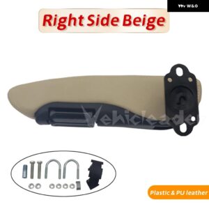汎用 カーシート アームレスト 左右シート アームレスト サポート トラック トレーラーキャラバンレザーカー スタイリング パーツ - Right Side Beige