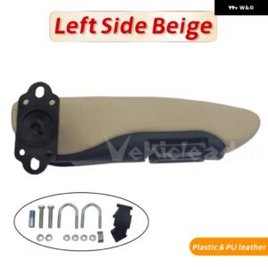 汎用 カーシート アームレスト 左右シート アームレスト サポート トラック トレーラーキャラバンレザーカー スタイリング パーツ - Left Side Beige