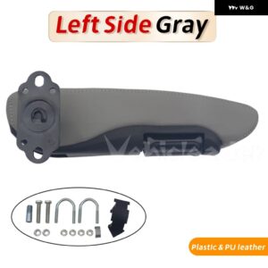 汎用 カーシート アームレスト 左右シート アームレスト サポート トラック トレーラーキャラバンレザーカー スタイリング パーツ - Left Side Gray