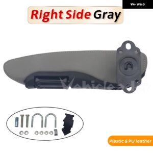 汎用 カーシート アームレスト 左右シート アームレスト サポート トラック トレーラーキャラバンレザーカー スタイリング パーツ - Right Side Gray