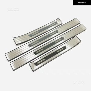 ホンダ シビック 11代目 2021-2022年式 ステンレス ドアシル スカッフプレート プロテクター カバー ウェルカムペダル トリム アクセサリー - black