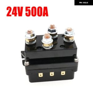 12V/24V ウインチ ソレノイド リレー コントローラ ー 500A DCスイッチ 4WD 4X4 ボート ATV トラック コントロール 電動ワイヤレスリモート コントロール - 24V