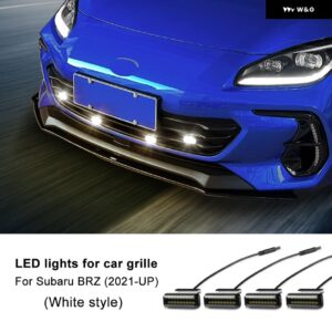 LED グリル ライト スバル BRZ トヨタ GR86 2021 - 24 アンバー フロントホワイト グリル ハザード灯 ランニングランプ マーカー ウィンカー - White Lights