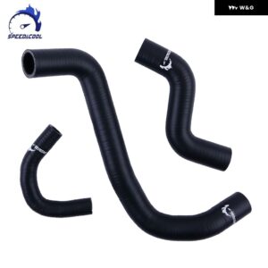 1992-2003年式 日産 マイクラ 2代目 マーチ ヴェリータ ダットサン マイクラ ボレロ SR K11 1.3L 車用 シリコン製 ラジエーター クーラント パイプ ホース - Matt Black