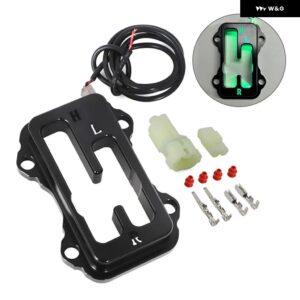 カワサキ KRX 1000 1000-4 ブラックアルマイト シフト ゲートキット LEDブルーバックライト - Green